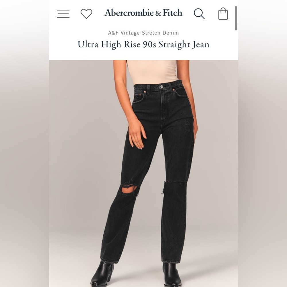 Abercrombie ultra high rise 90s straight jeans